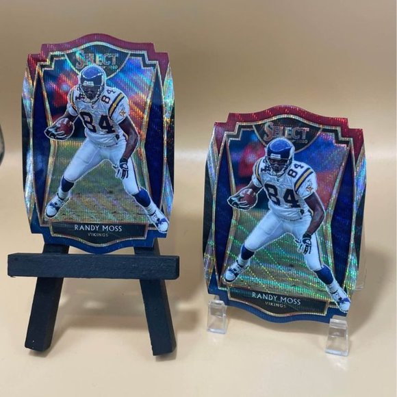 2020 Select Premier Level Randy Moss Prizm Die-Cut Vikings Lot #112 - Picture 2 of 5